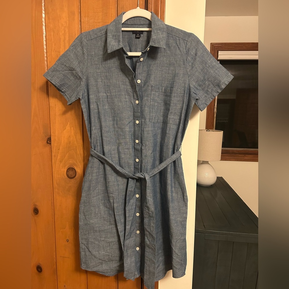 JCrew belted shirt dress - size 0